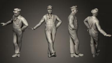 Figurines of people staff passengers06 3d model